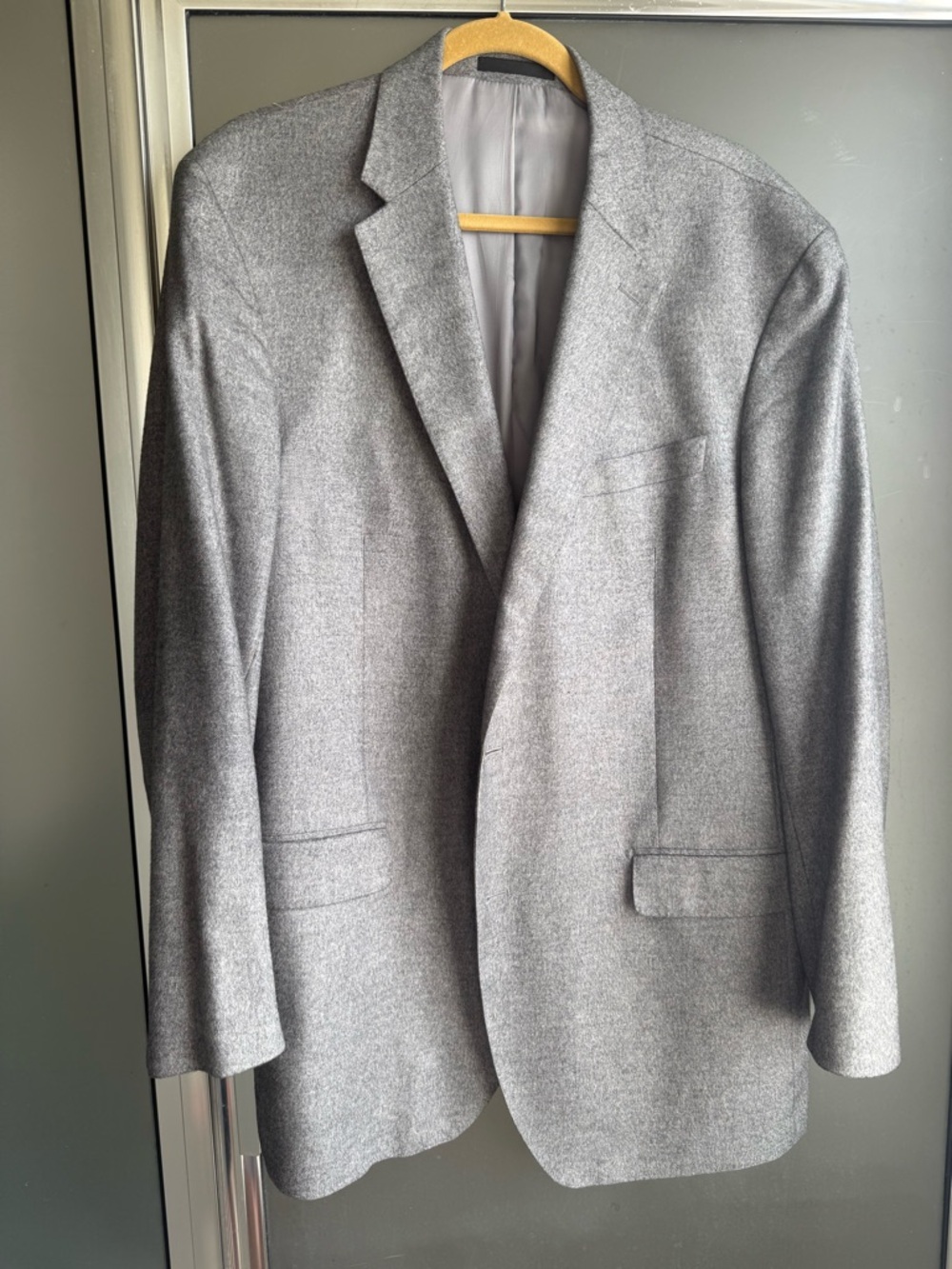 Men's Gray Wool-Blend Sport Coat - Tailored Everyday Blazer